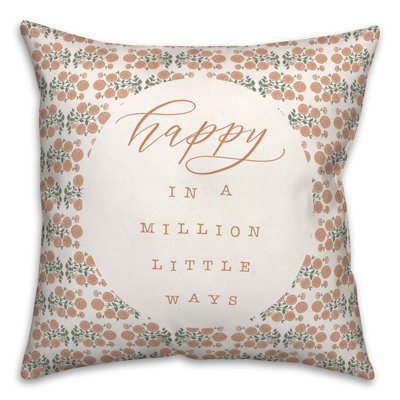 Floral Outdoor Reversible Throw Pillow