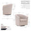 Fauteuil demi-tonneau pivotant en tissu Arleyne-1501514907