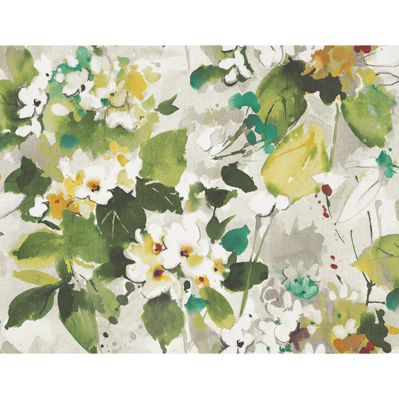Muldoon Floral Roll, Moss Green/Gray/Orange