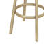 Tabourets de bar ronds à coussin (frêne naturel et beige)-649537675