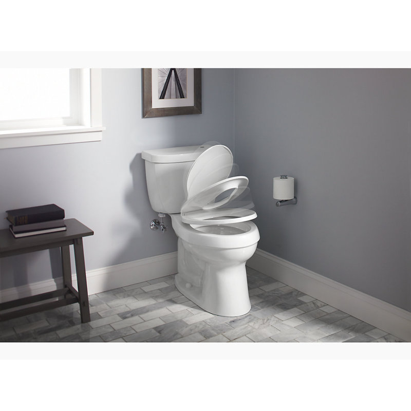Transitions® Elongated Toilet Seat, White, Ready Latch