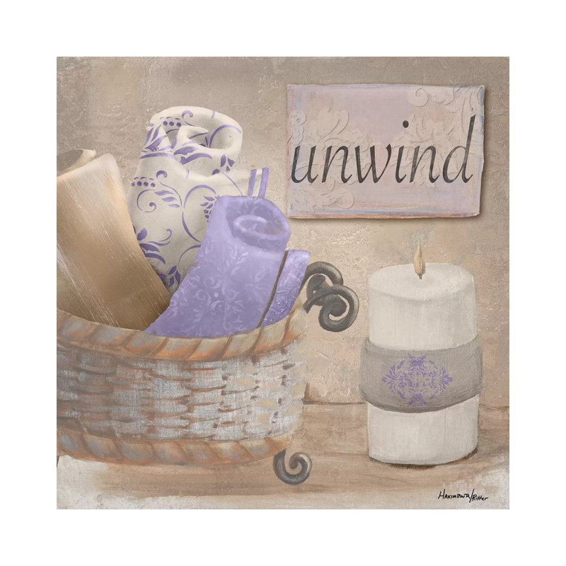 Lavender Bath I by Hakimipour-Ritter - Wrapped Canvas Painting, 66.04 cm H x 66.04 cm W x 1.91 cm D