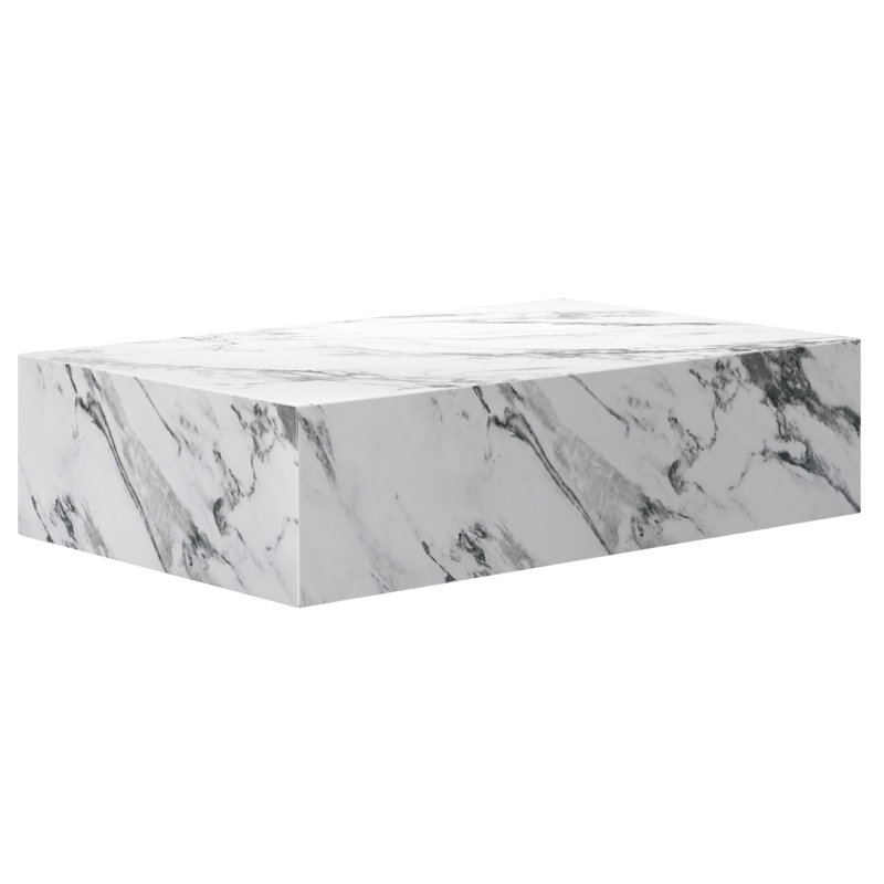 Table basse David Contract, Blanc, Marbre