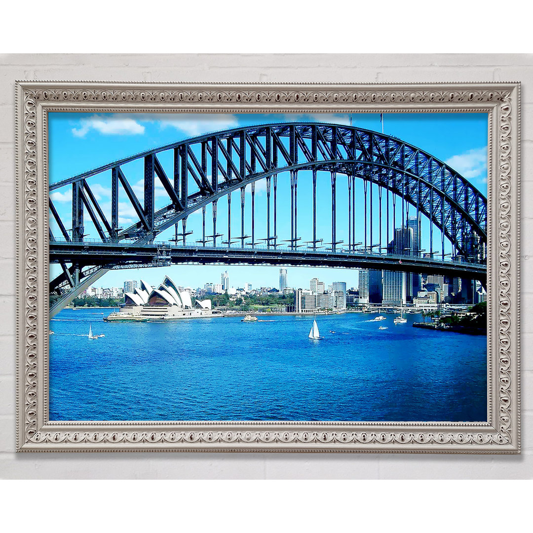 Gerahmtes Poster Sydney Harbour Bridge Opera House Ansicht