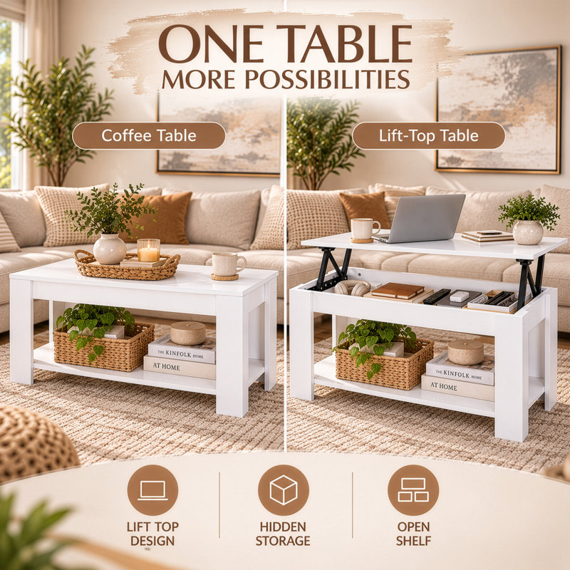 Cercis Coffee Table, White