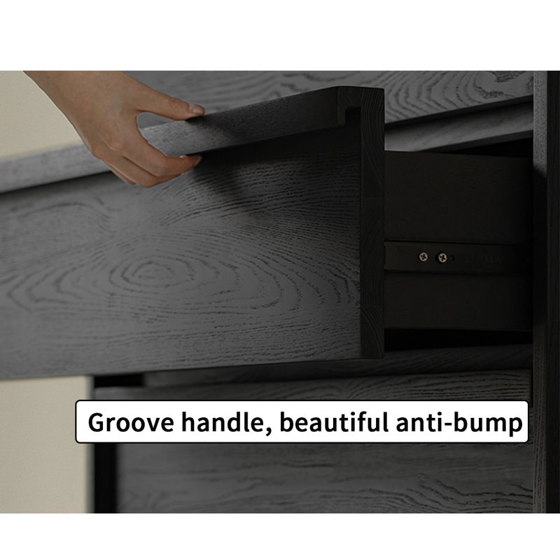 Black Elegant And Simple Accent Cabinet