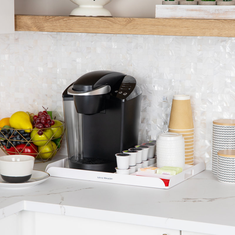 Plateau de service Mind Reader, capacité de 7 dosettes, rangement pour comptoir, L 17,5 po x l 13,25 po x H 1,25 po