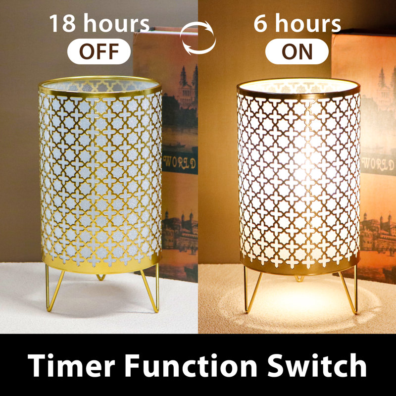 JHY DESIGN Set of 2 Battery Operated Lamp 9'' High Cordless Table Lamp