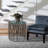 Round End Table with Metal Frame, 22x22x22