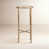 White Marble Top/Brass Base