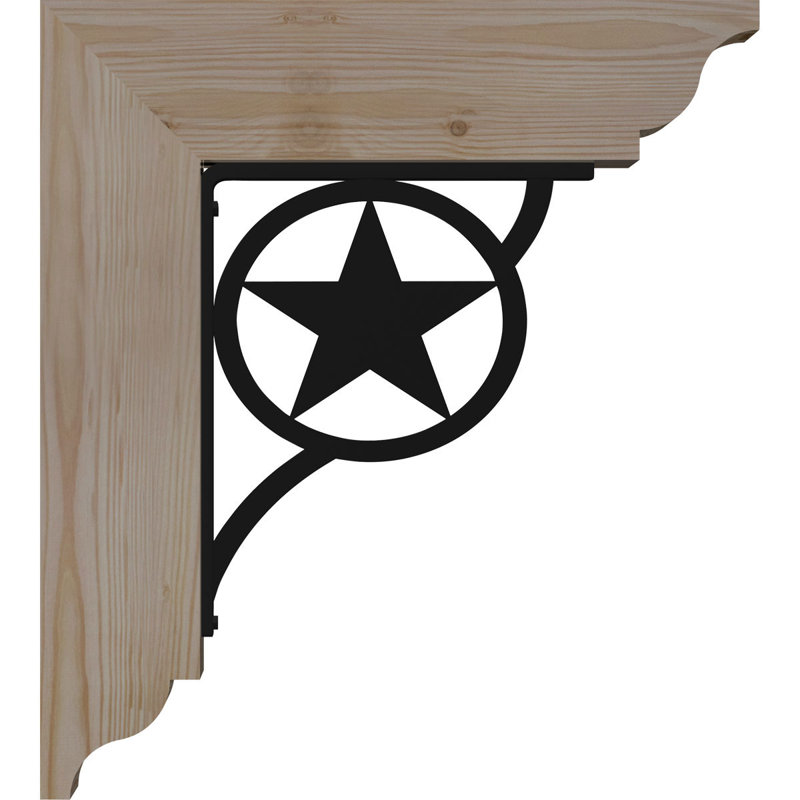 Support à fer simple Austin 4 "traditionnel, H 20 po x P 18 po, 3 1/2"W x 4"T Douglas Fir (Smooth)