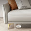 Canapé modulaire gris en cuir véritable-1466505953