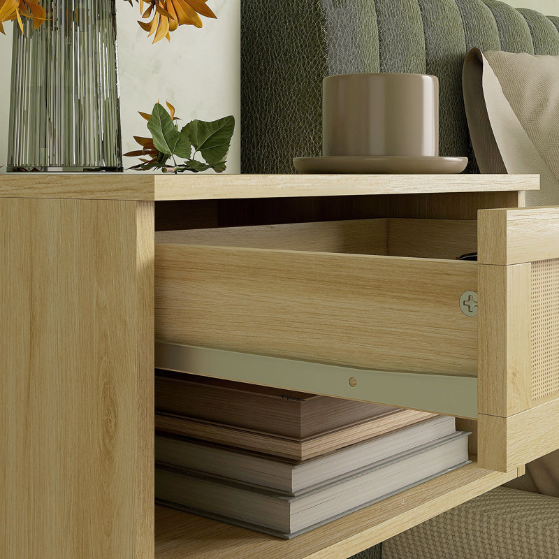 40cm W Manufactured Wood Bedside Table