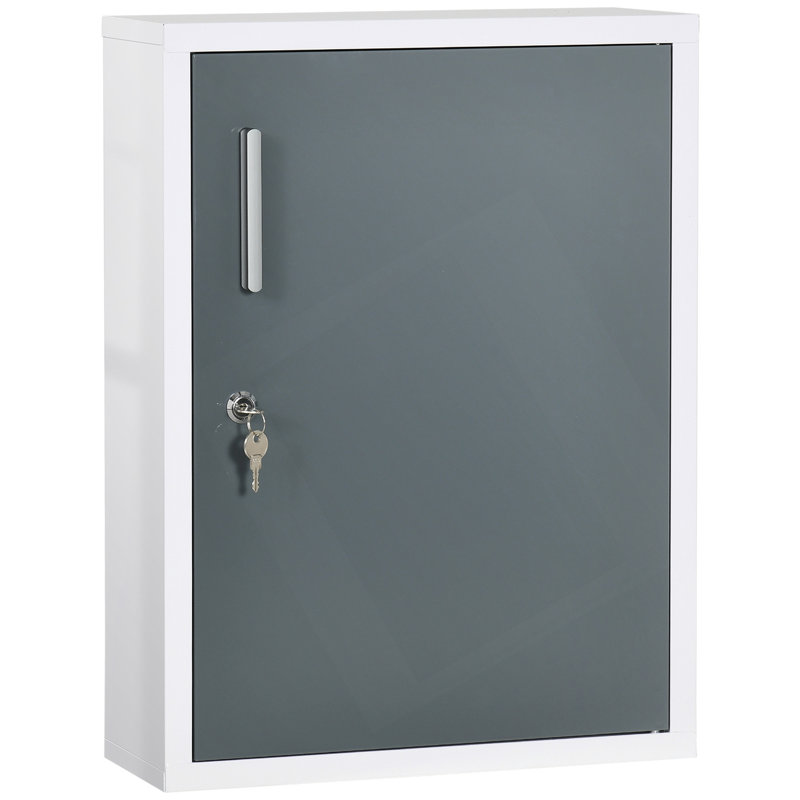 Armoire à pharmacie murale verrouillable avec tablettes intérieures et de porte