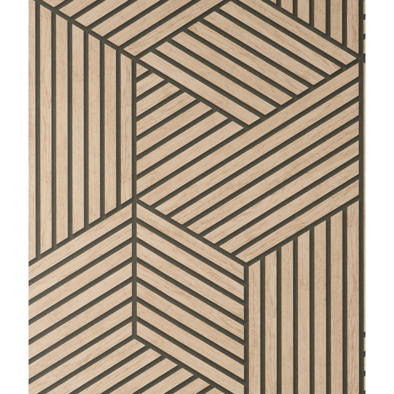 Gerrit Light Brown Geometric Panel Wallpaper