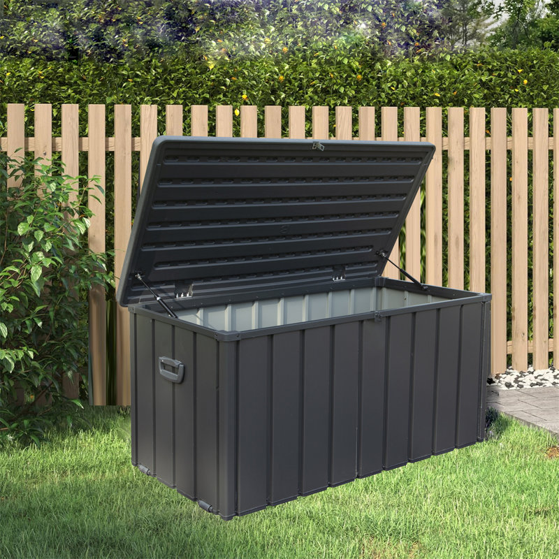 Outdoor Storage Deck Box, Gray, 27.50" H x 49" W x 24.50" D