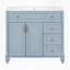 Meuble-lavabo 36 po avec lavabo, armoire de salle de bain avec tiroir rabattable, 3 tiroirs et 2 portes-8290058
