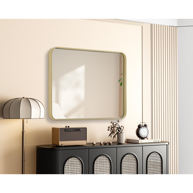 Erath Contour Metal Mirror, Brass, 32" x 24"