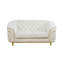 Causeuse modulaire en flanelle blanche-208732393