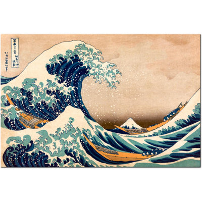 The Great Wave Off Kanagawa (Reproduction) - Wrapped Canvas Print