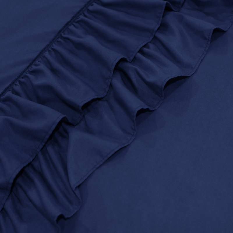Amiela Microfiber Solid Colour Duvet Cover with Pillowcases, Kingsize + 2 Standard Pillowcases, Blue