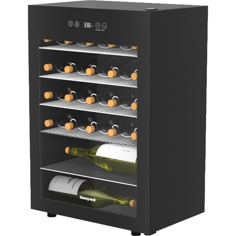 Réfrigérateur à vin et à boissons autoportant à une zone et à 24 bouteilles 18,9 po Honeywell