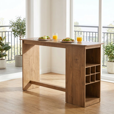 63 Inch Counter Height Dining Table with Storage
