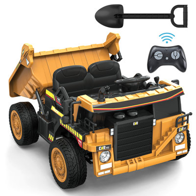 ANPABO 24V Powered Ride On Dump Truck with EVA Tires, Remote Control
