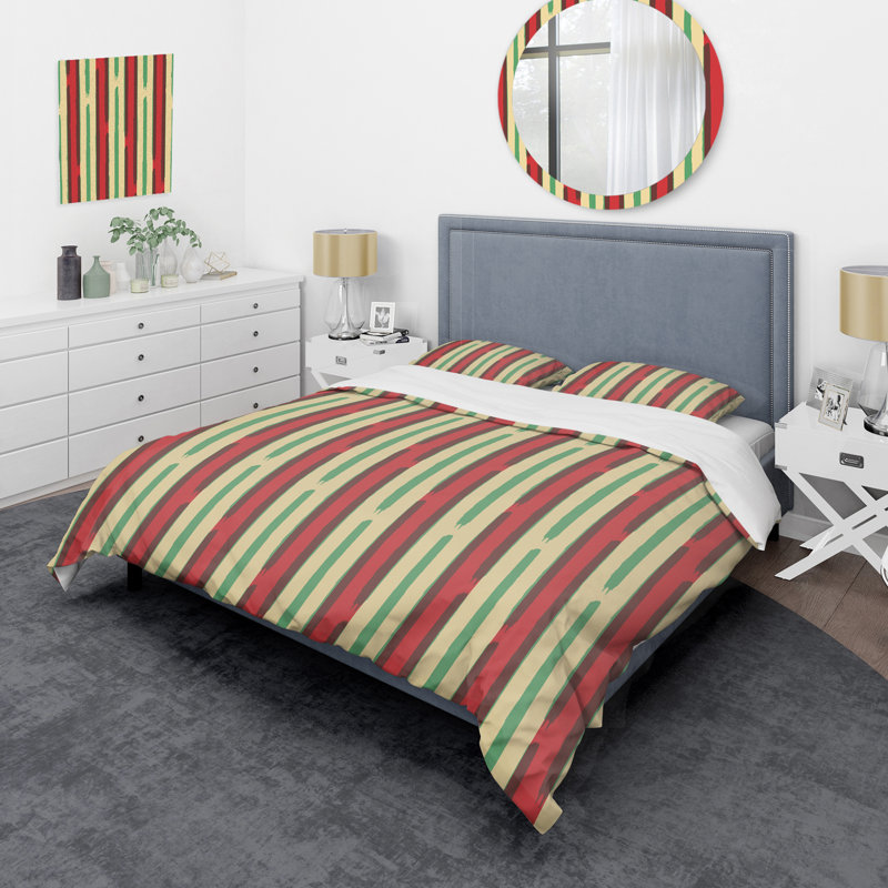 Ensemble de housse de couette en microfibre brun / bleu / beige 3 pièces, Housse de couette pour très grand lit et 2 très
