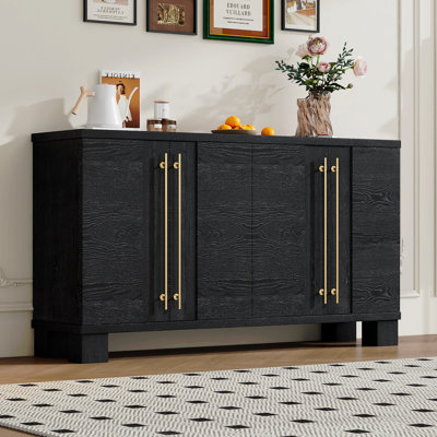 Sideboard Buffet Cabinet with Storage, Wood Sideboard with Adjustable Shelves and Handles for Kitchen, Dining Room and Living Room