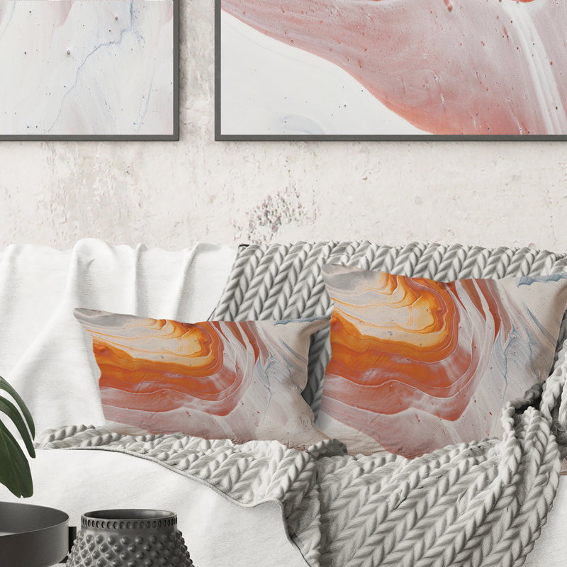 Abstract Throw Pillow, 18" x 18"
