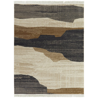 Tapis abstrait recyclé Astrid