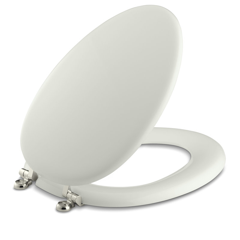 Siège de toilette allongé Kathryn®, Thé vert, Nickel poli