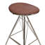 Tabouret de bar 30 po, siège rond en cuir véritable
