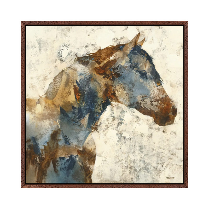 Horse Portrait by Scott Brems - Gallery-Wrapped Canvas Giclée on Canvas, Classic Wood Floater Frame, 45.72 cm H x 45.72 cm W