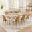 Atkins 8-Person Extendable Boucle Dining Set