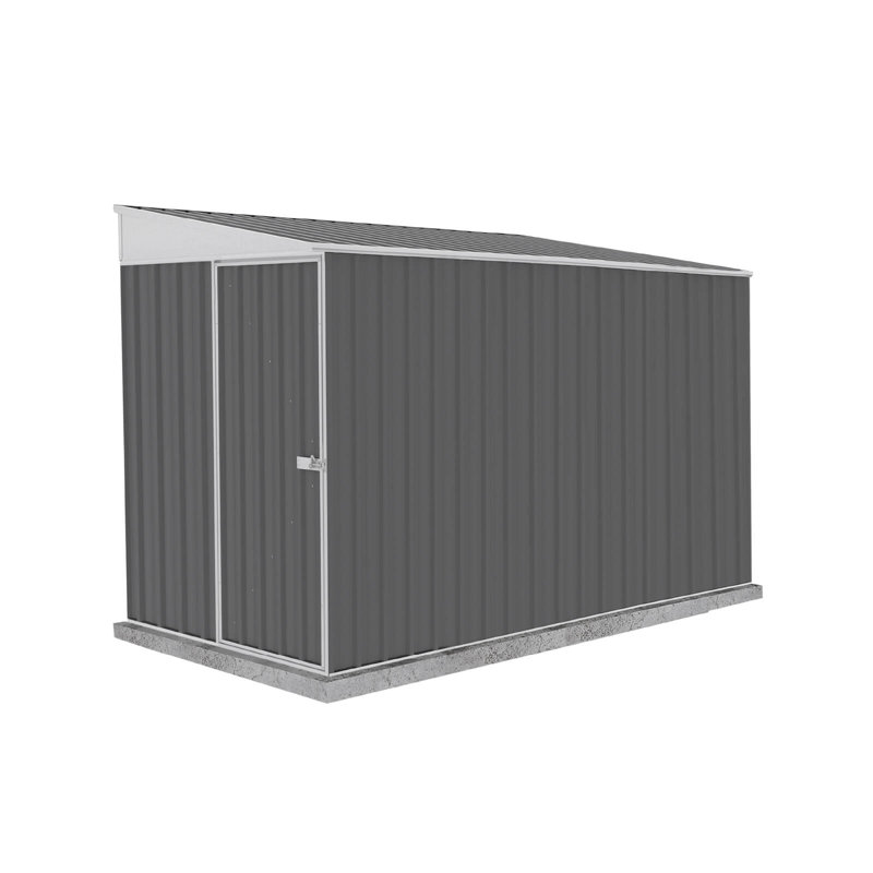 Abri de rangement pour vélo en métal galvanisé 5 pi x 10 pi Absco Durango, 5 pi x 10 pi, Gris