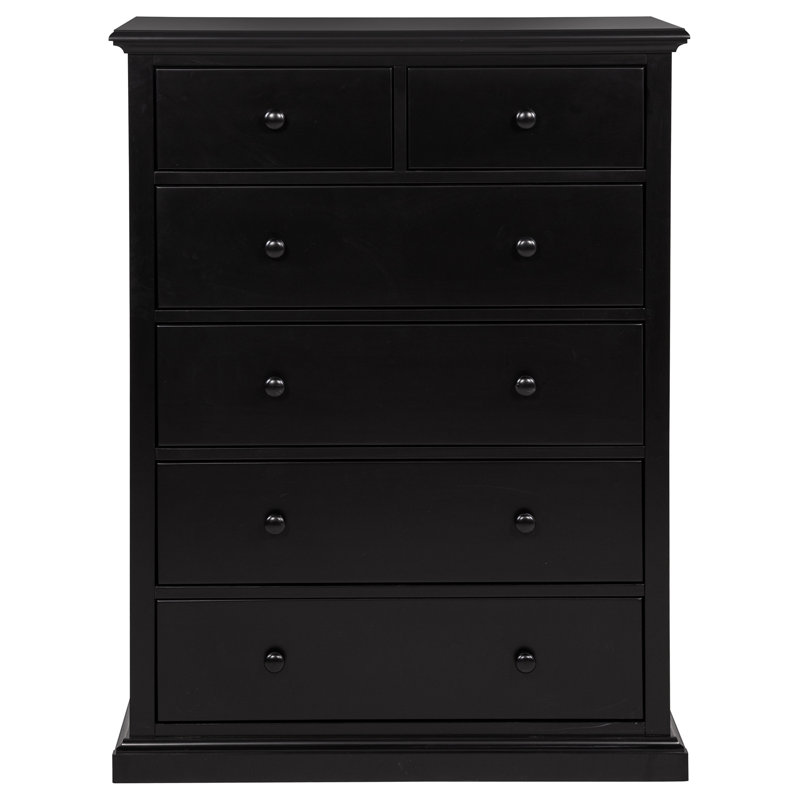 Commode de chambre à 6 tiroirs Sumerlin - noir, Noir