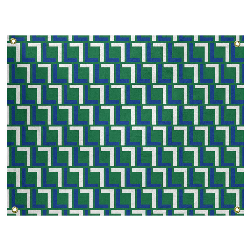Tapisserie murale Seattle Football Luxury, H 50 po x l 59 po, Bleu/blanc/vert, polyester