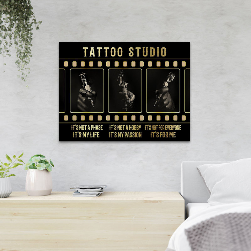 Trois photos de tatoo - It's Not A Phase It's My Life? - Rectangle 1 pièce, impression sur toile tendue
