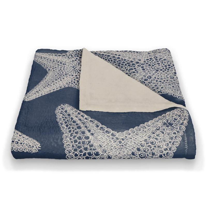 Hand Woven Throw Blanket, Navy
