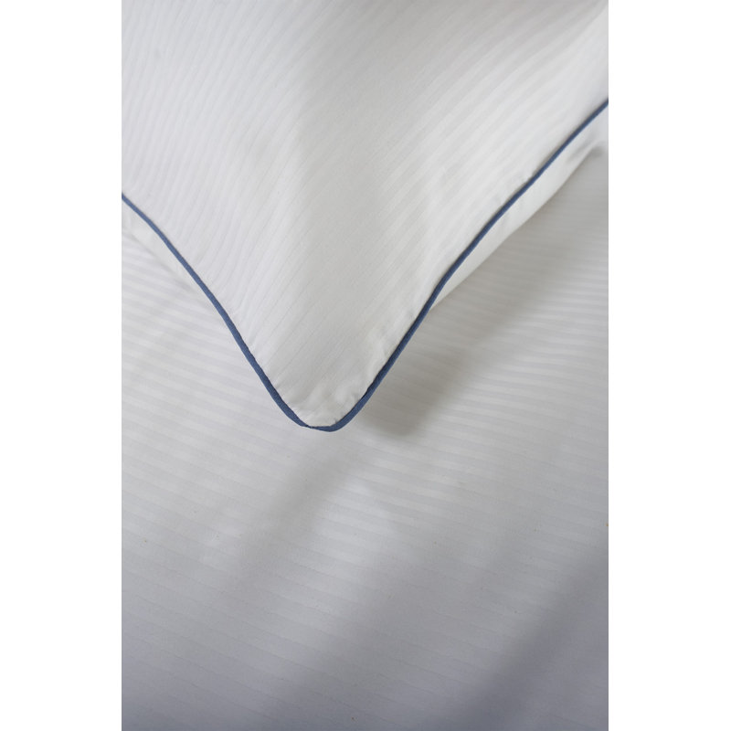 Ridgeway 240 Thread Count 100% Cotton White Sateen Cotton Solid Colour Duvet Cover Set with Pillowcases Included