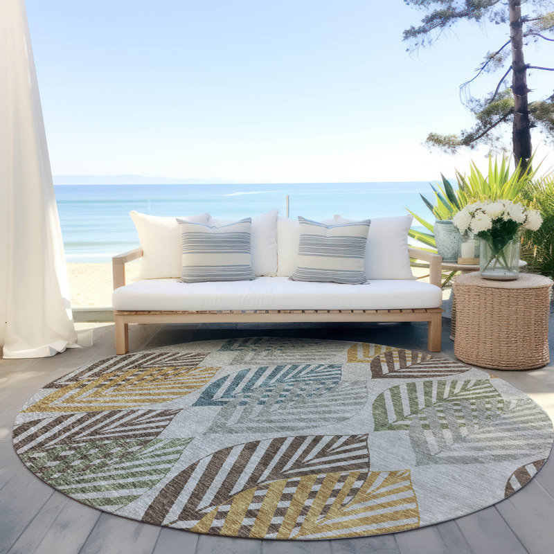 Tapis d'intérieur / extérieur antidérapant Neysa, Round 8'