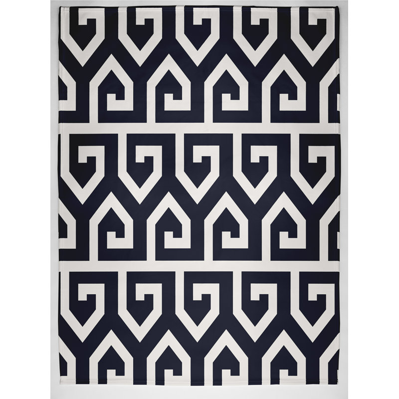 Lenora Plain Weave / Muslin Throw Blanket, Navy
