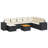 Vidaxl Garden Sofa Set Black, Cream White