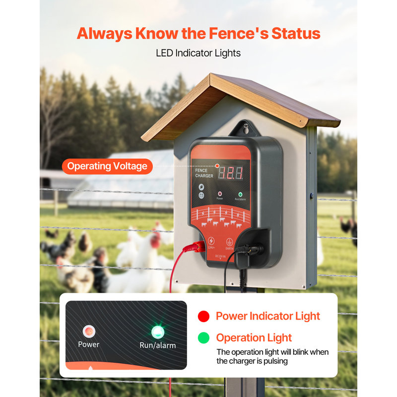 Chargeur de clôture électrique 10kV 3J AC DC