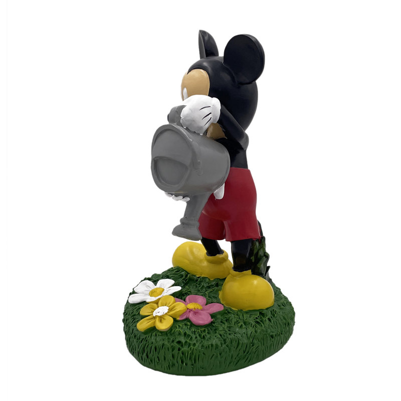 Disney Mickey Mouse Garden Statue with Watering Can in Multicolor Cast Stone Resin