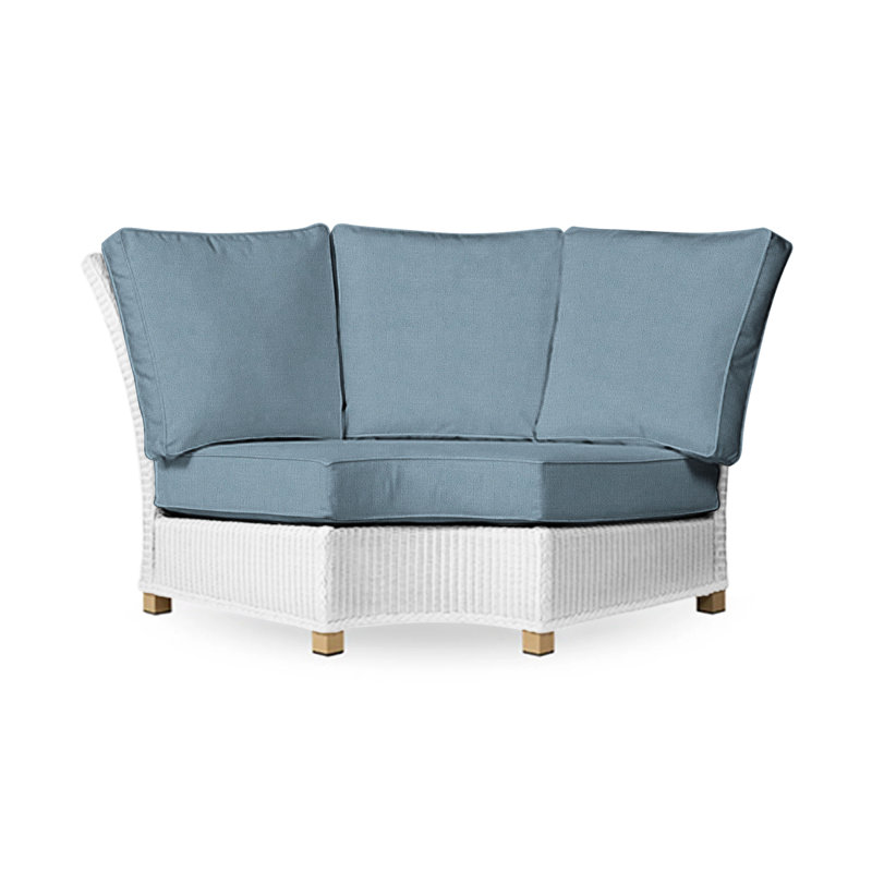 Hamptons Outdoor Corner Wedge Lounge Chair, Cottage Pepper, White
