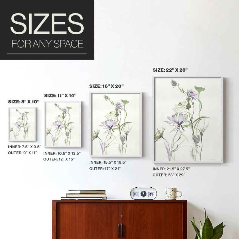 «Late Summer Wildflowers II», reproduction encadrée V30, Blanc, H 10 po x l 8 po