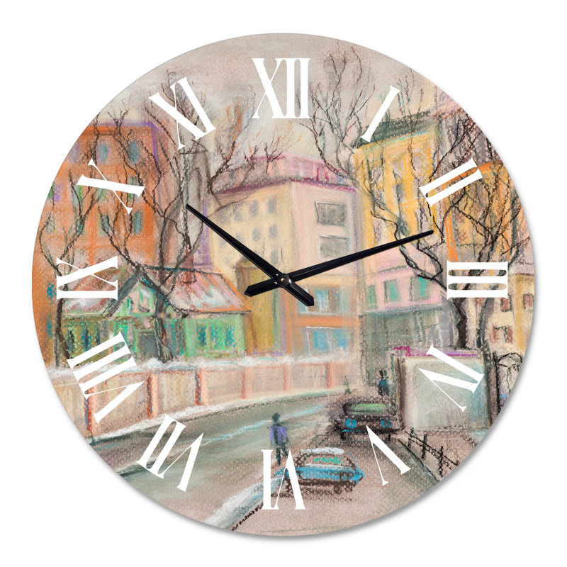 Lanes In Moscow City - Horloge murale traditionnelle, Grand